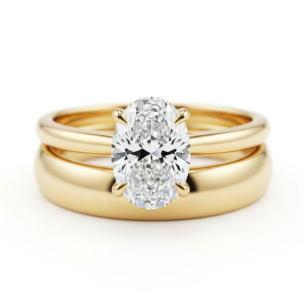 21 Dreamy Oval Wedding Ring Sets to Love 2 the classic solitaire