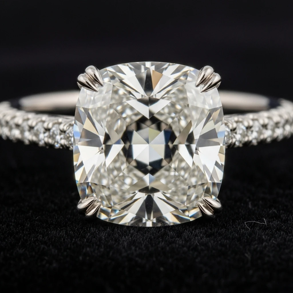 29 Dream Wedding Rings for Your Perfect Day 9 the cushion cut diamond ring