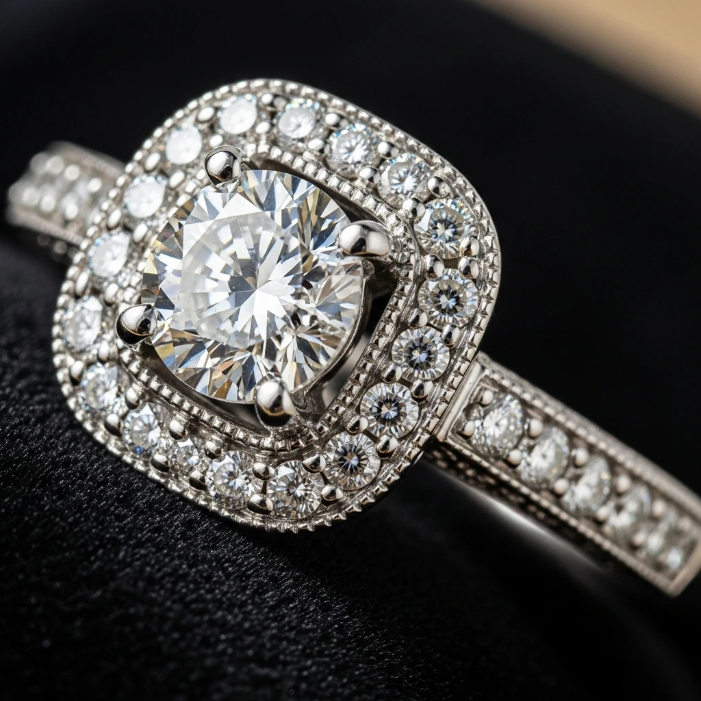 29 Dream Wedding Rings for Your Perfect Day 3 the delicate halo setting