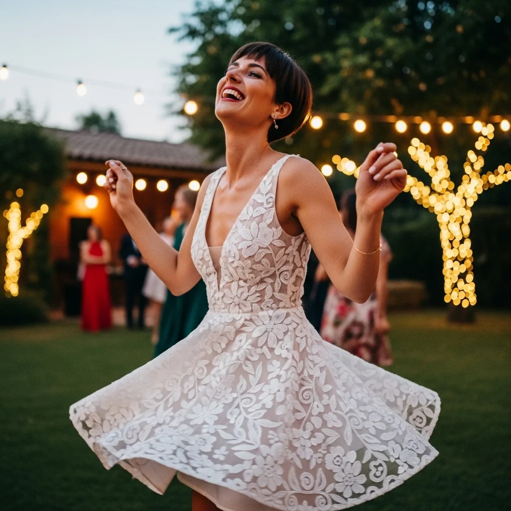 the embroidered mini dress