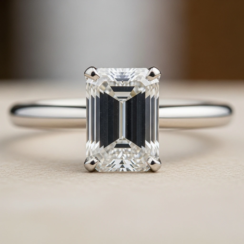 29 Dream Wedding Rings for Your Perfect Day 5 the emerald cut diamond ring