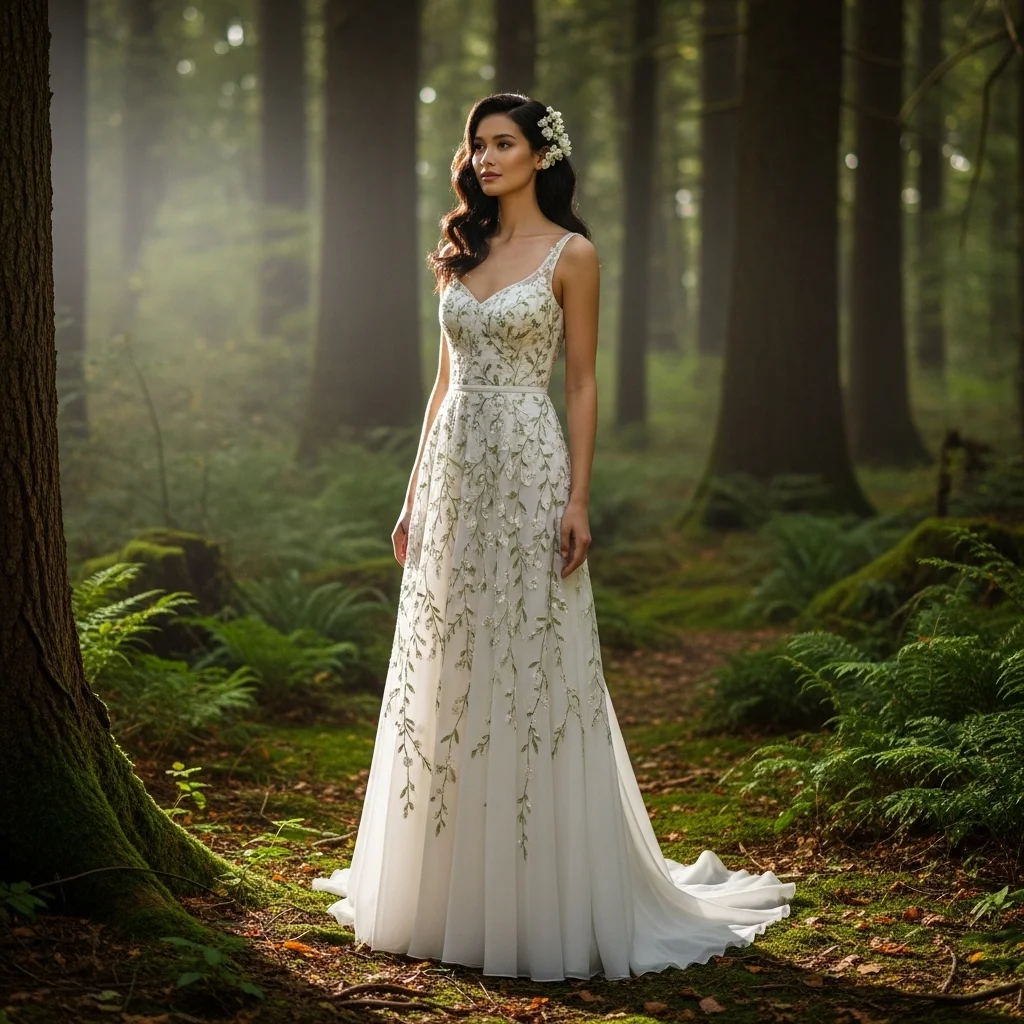 Top 13 Ethereal Wedding Dresses to Make You Feel Like a Dream 5 the enchanted forest