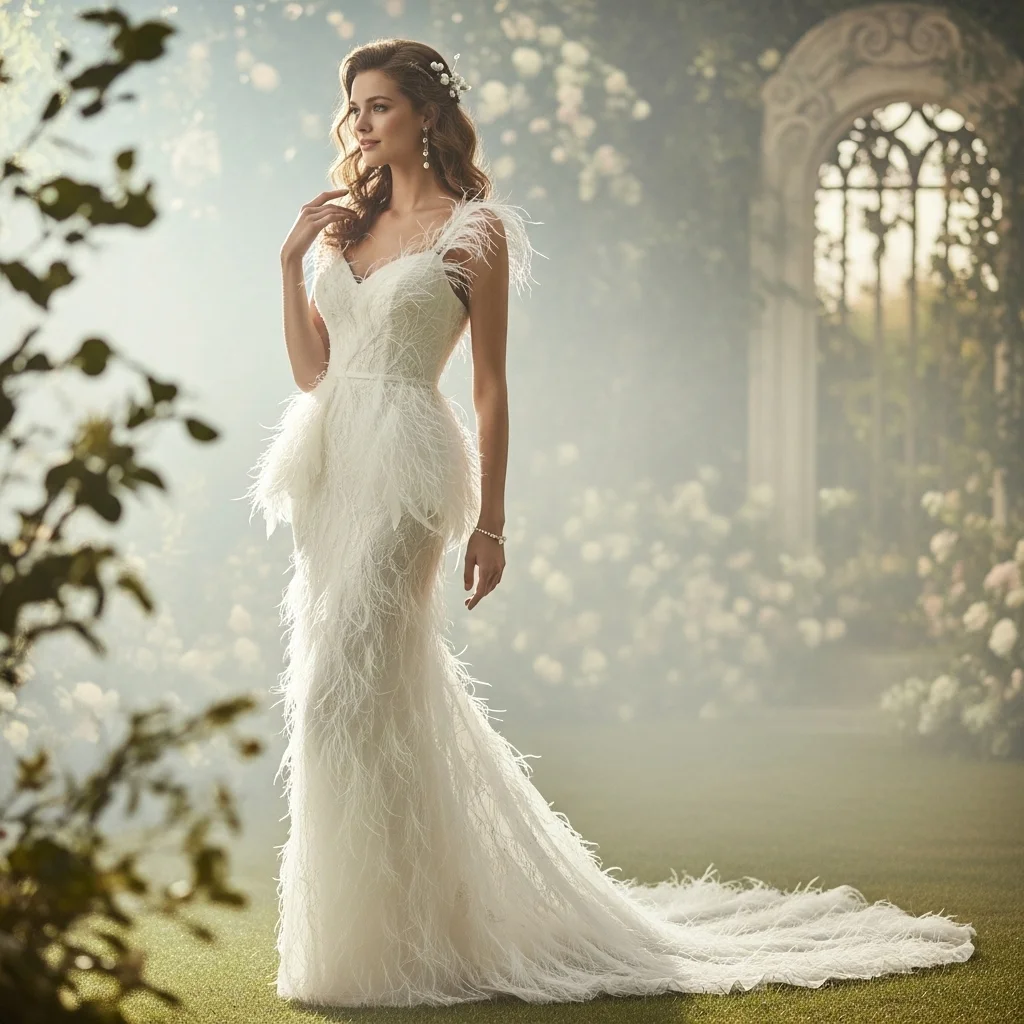 the feathered fantasy dress