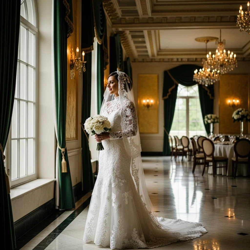 23 Dreamy Wedding Dresses to Make You Say Yes 11 the high neck gown 1