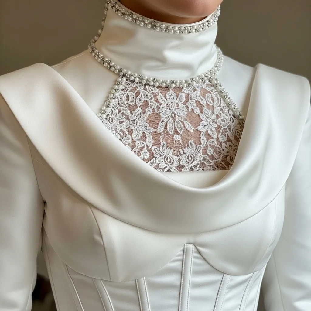 the high neck wedding dress