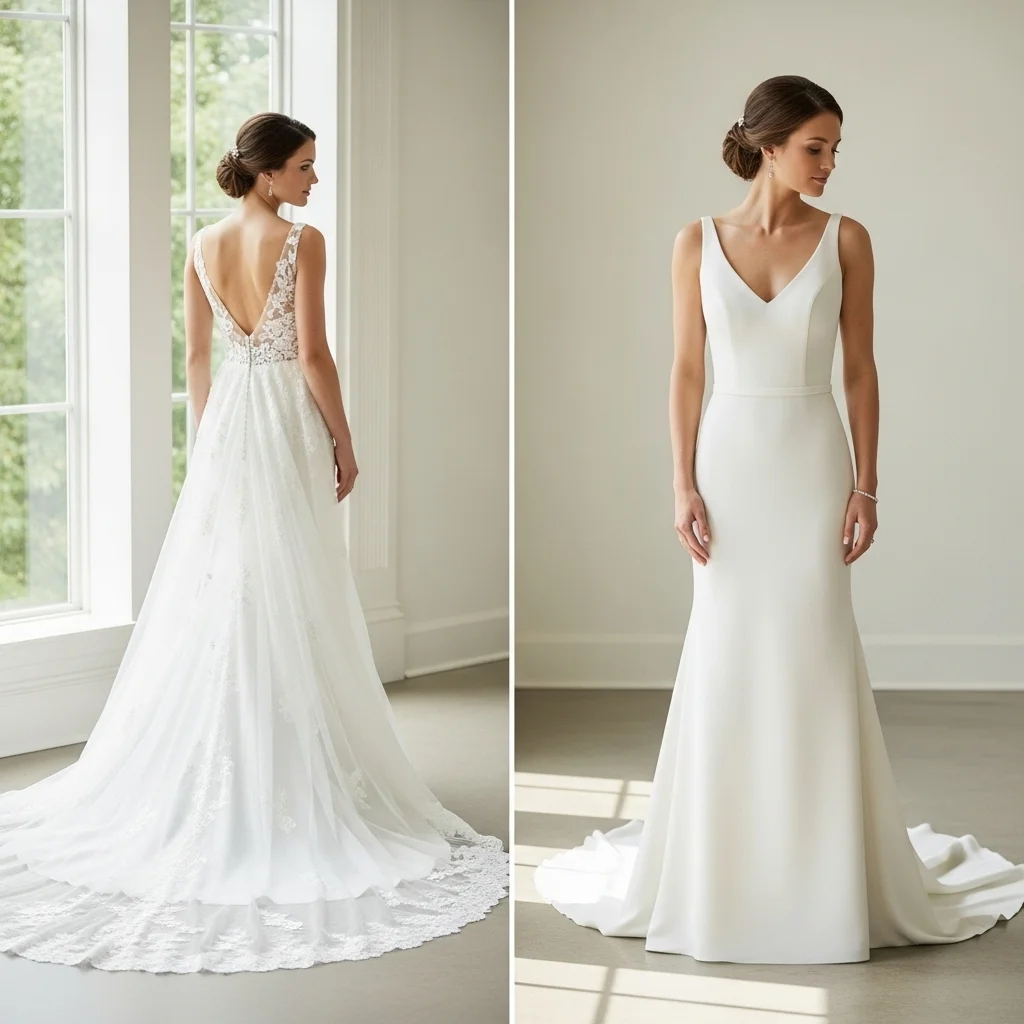15 Mermaid Wedding Dresses That Make You Feel Amazing 6 the mermaid with a detachable train