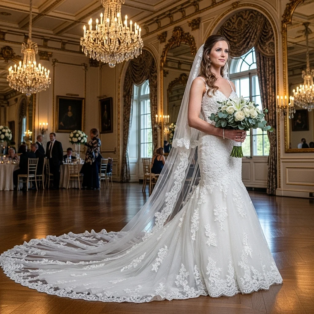 15 Mermaid Wedding Dresses That Make You Feel Amazing 13 the mermaid with a dramatic train