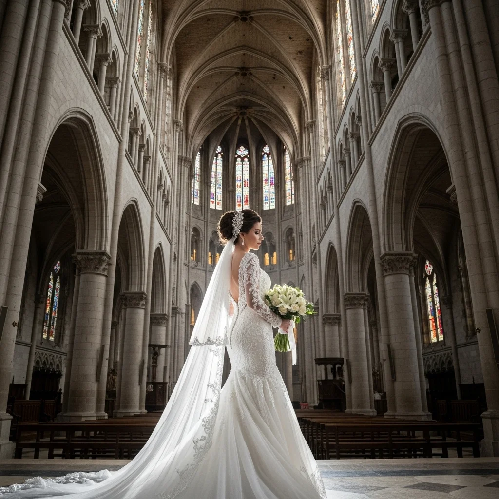15 Mermaid Wedding Dresses That Make You Feel Amazing 7 the mermaid with sleeves