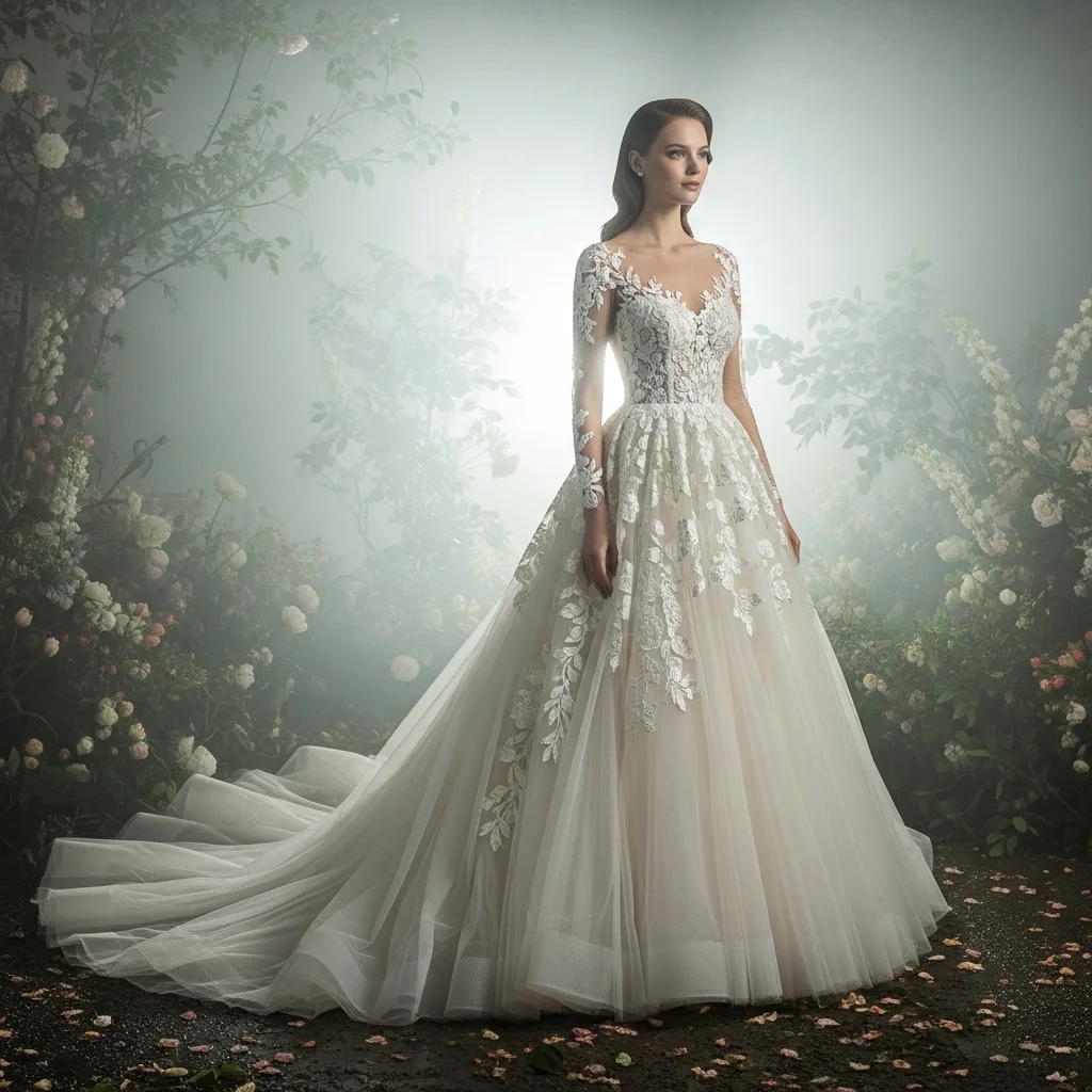 Top 13 Ethereal Wedding Dresses to Make You Feel Like a Dream 6 the misty morning