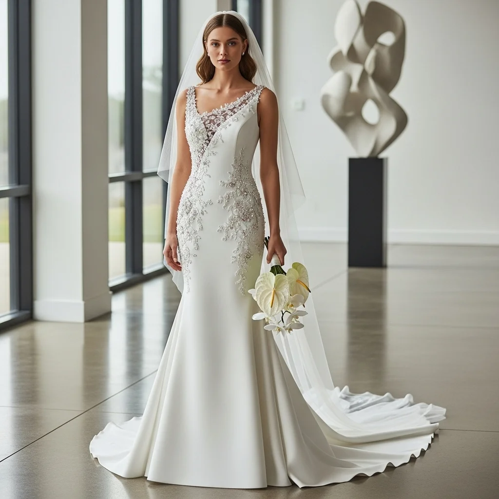 15 Mermaid Wedding Dresses That Make You Feel Amazing 16 the modern mermaid