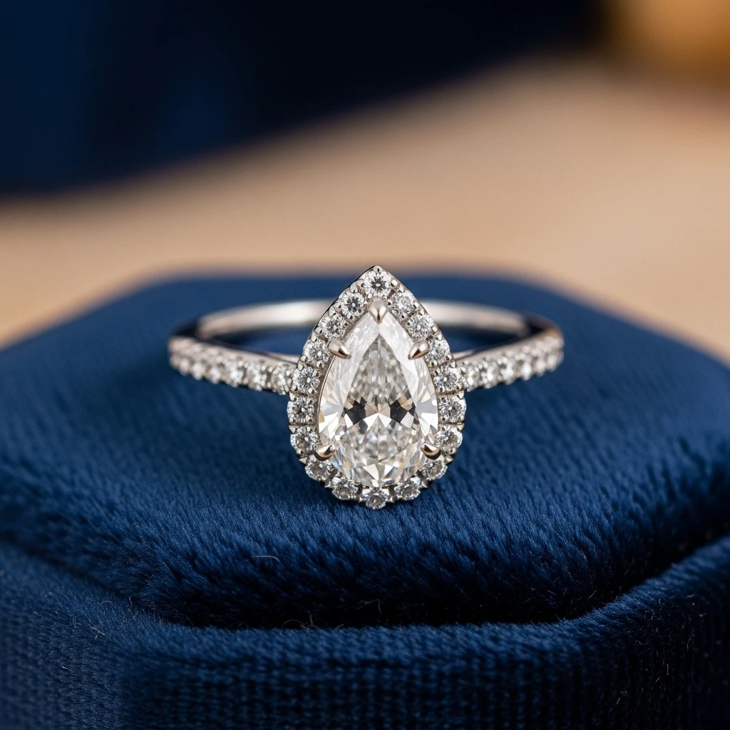 29 Dream Wedding Rings for Your Perfect Day 6 the pear shaped diamond ring