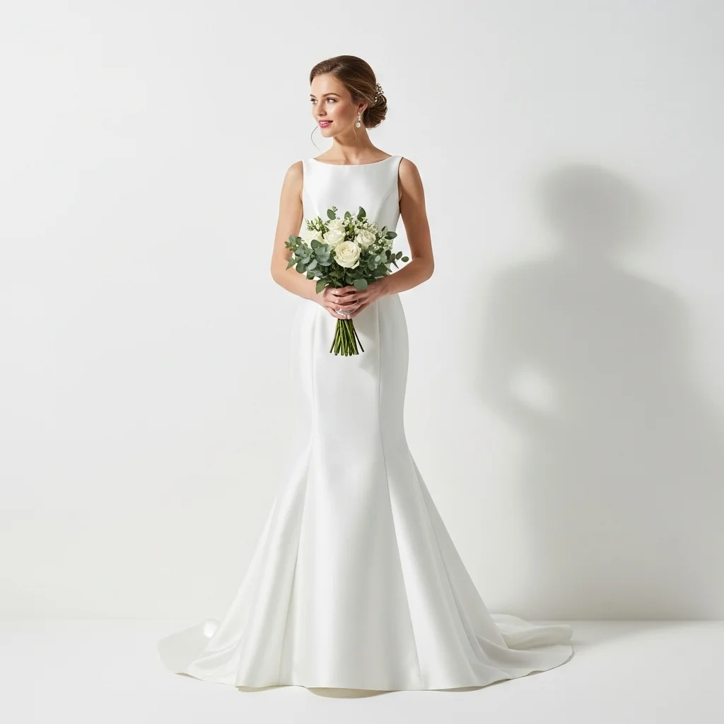 15 Mermaid Wedding Dresses That Make You Feel Amazing 14 the simple mermaid
