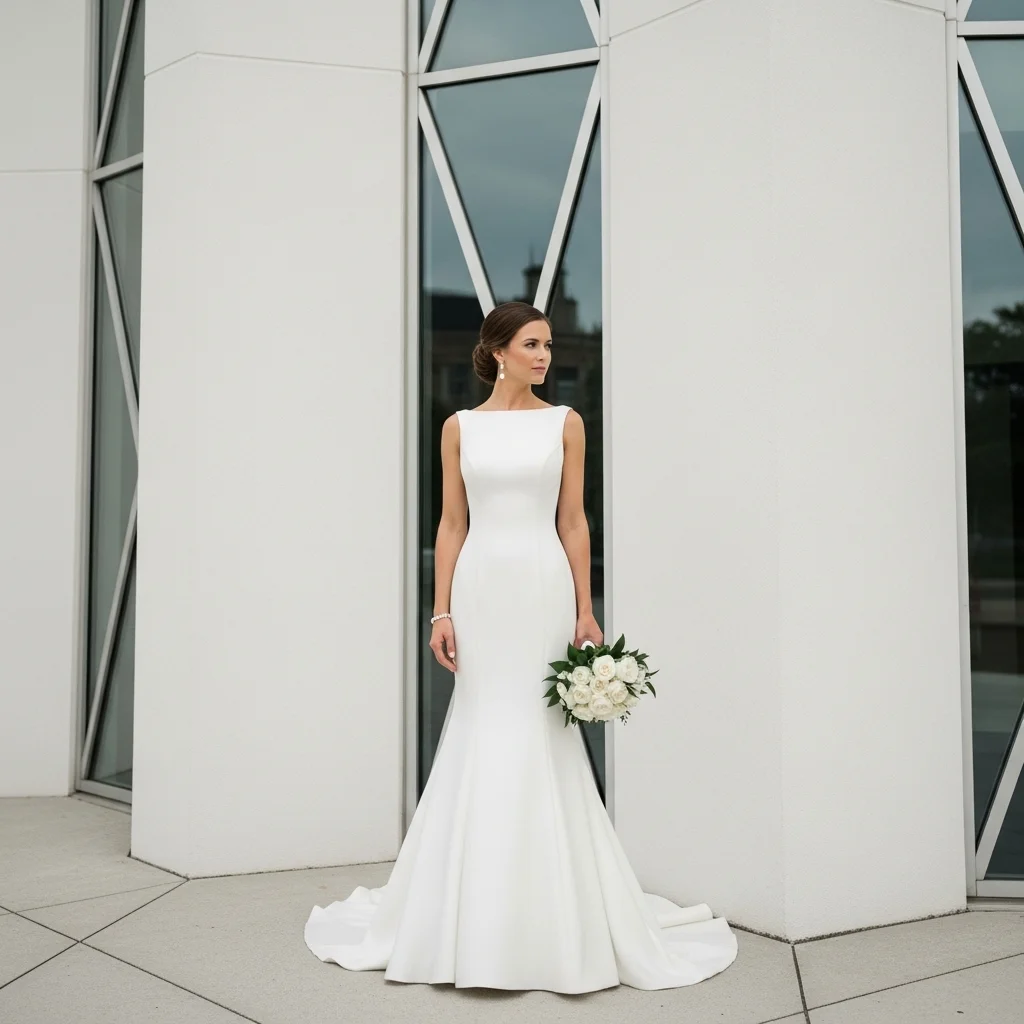 15 Mermaid Wedding Dresses That Make You Feel Amazing 3 the sleek satin mermaid