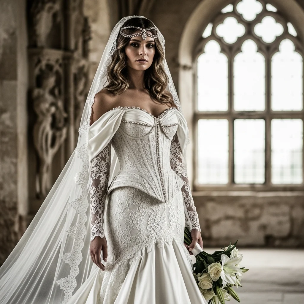 the vintage inspired wedding dress