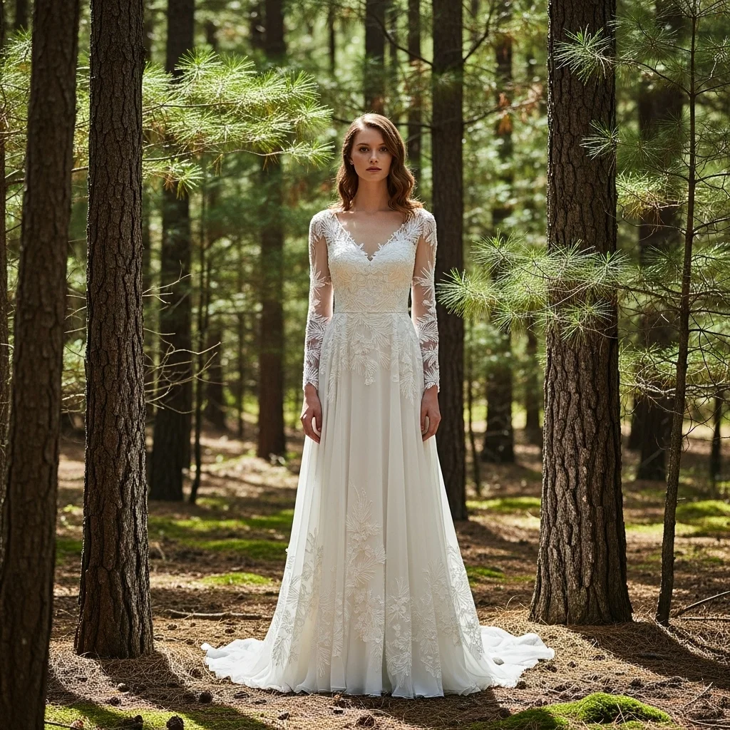 Top 13 Ethereal Wedding Dresses to Make You Feel Like a Dream 10 the whispering pines