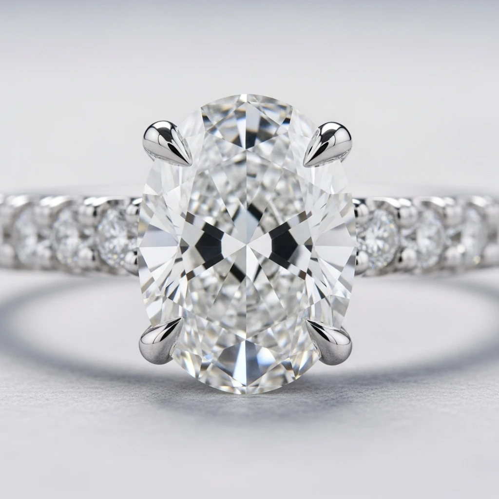 21 Dreamy Oval Wedding Ring Sets to Love 17 the white gold setting