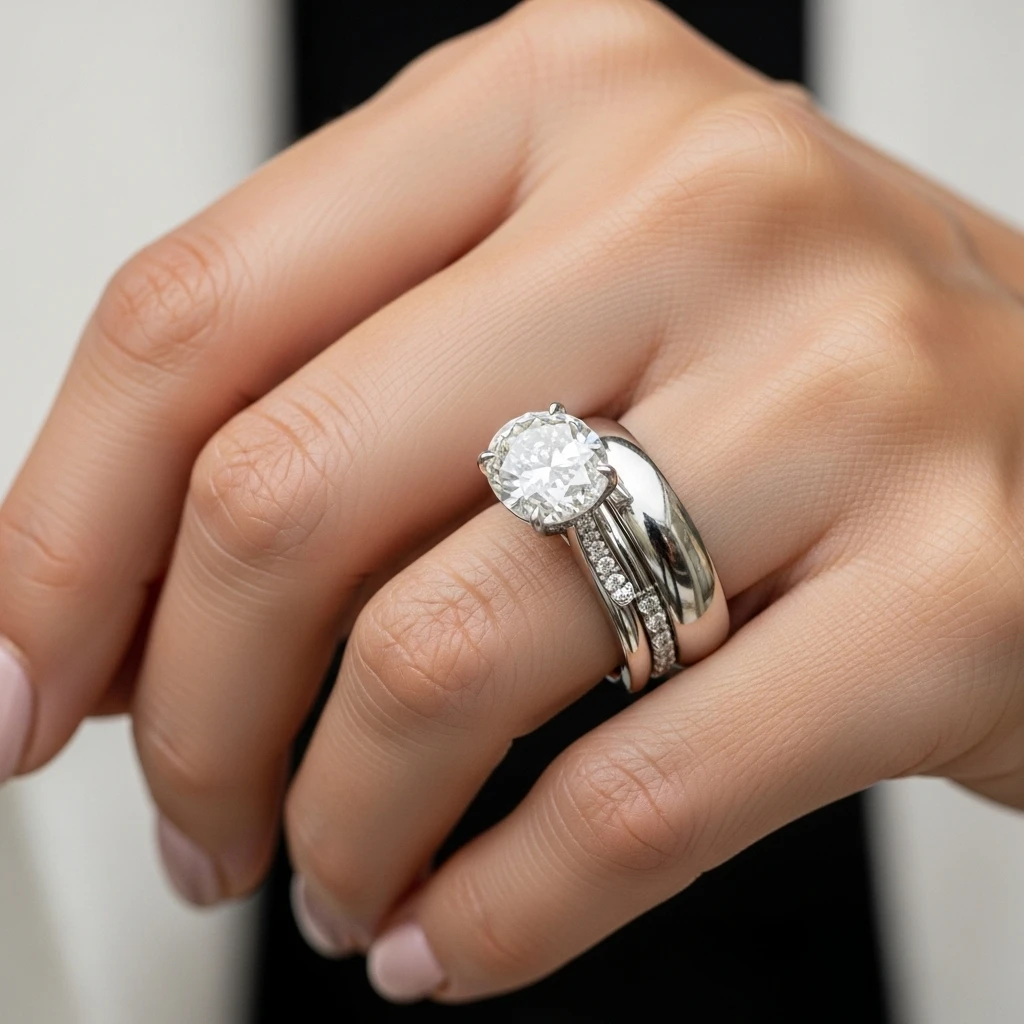 21 Dreamy Oval Wedding Ring Sets to Love 19 the wide band