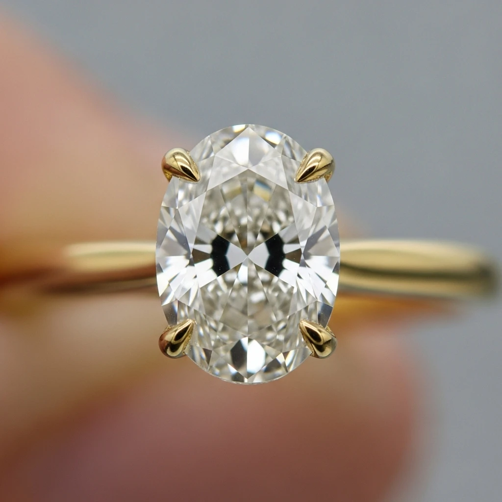 21 Dreamy Oval Wedding Ring Sets to Love 16 the yellow gold setting