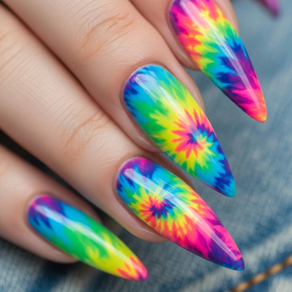tie dye stilettos