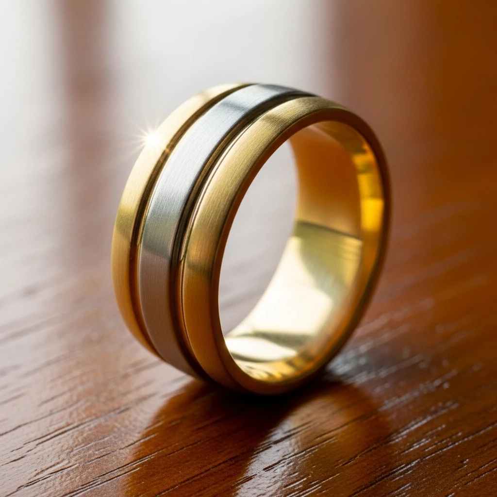 two tone gold band