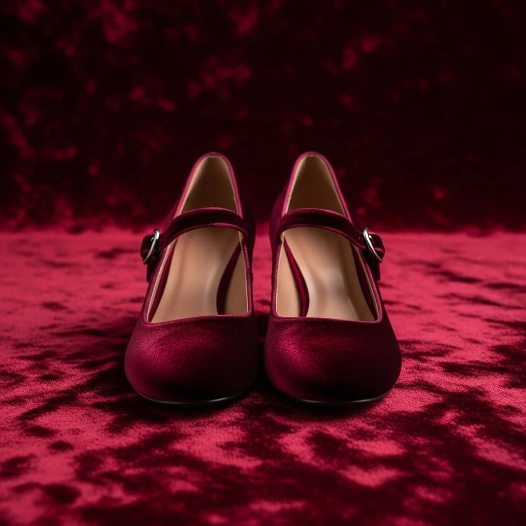 velvet mary janes