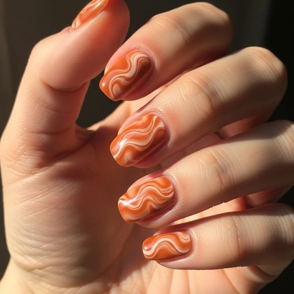 warm caramel swirls