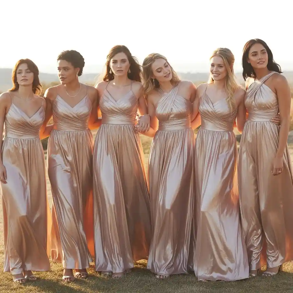 85 Most Recommended Wedding Dresses for Your Bridal Look 35 Rose Gold Brides maid Dresses