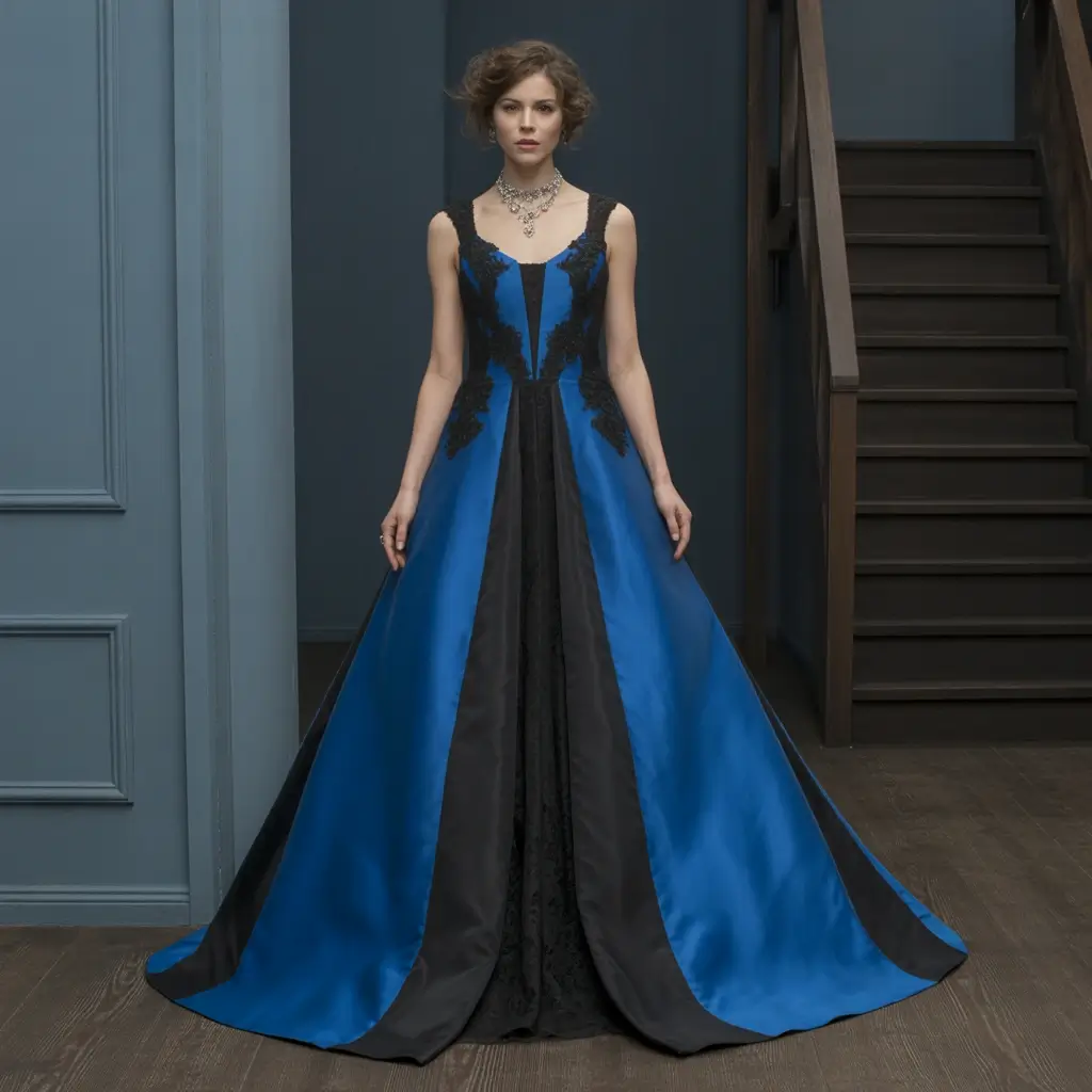 85 Most Recommended Wedding Dresses for Your Bridal Look 23 Royal Blue And Black Wedding Dresses