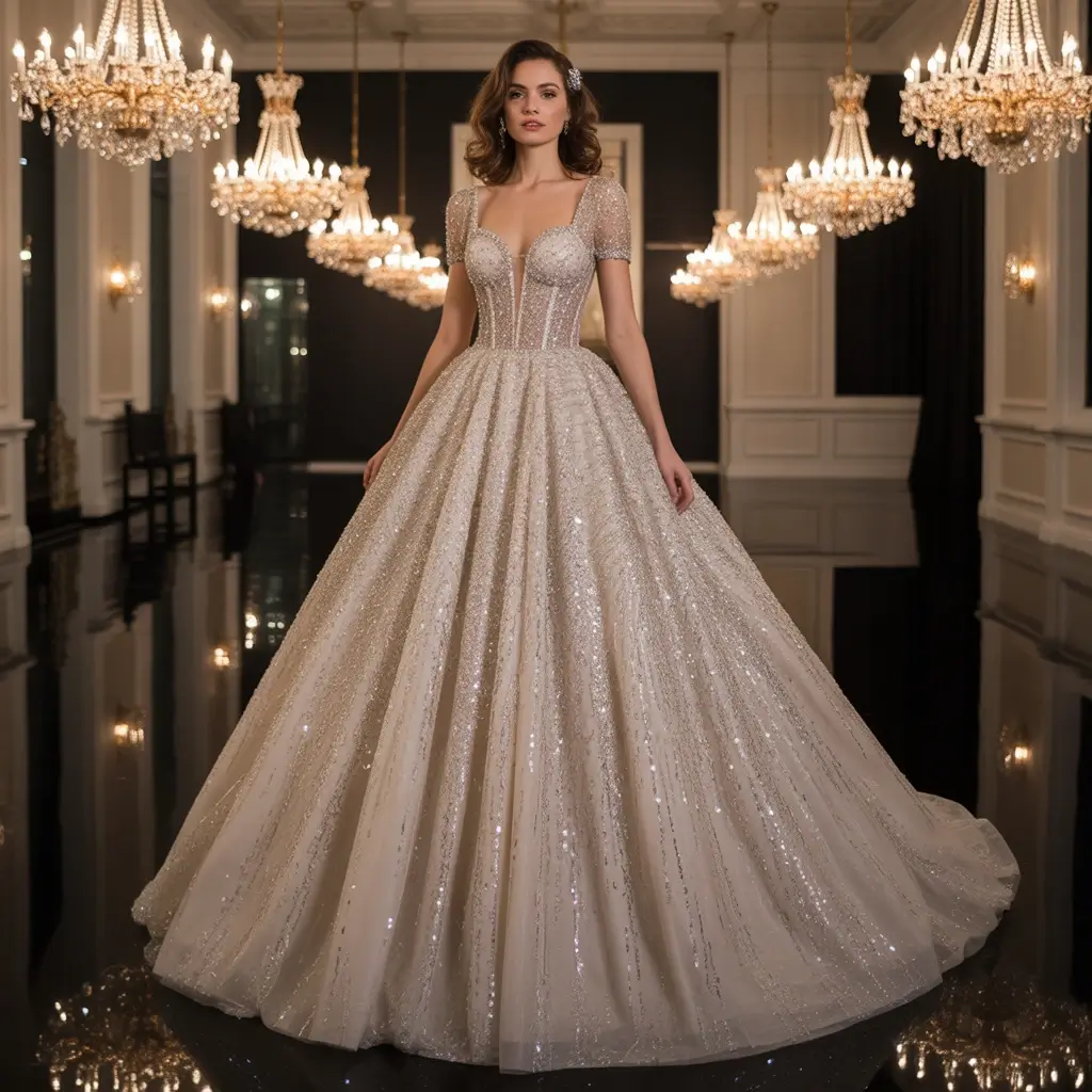 85 Most Recommended Wedding Dresses for Your Bridal Look 30 Sequin Bridal Dresses
