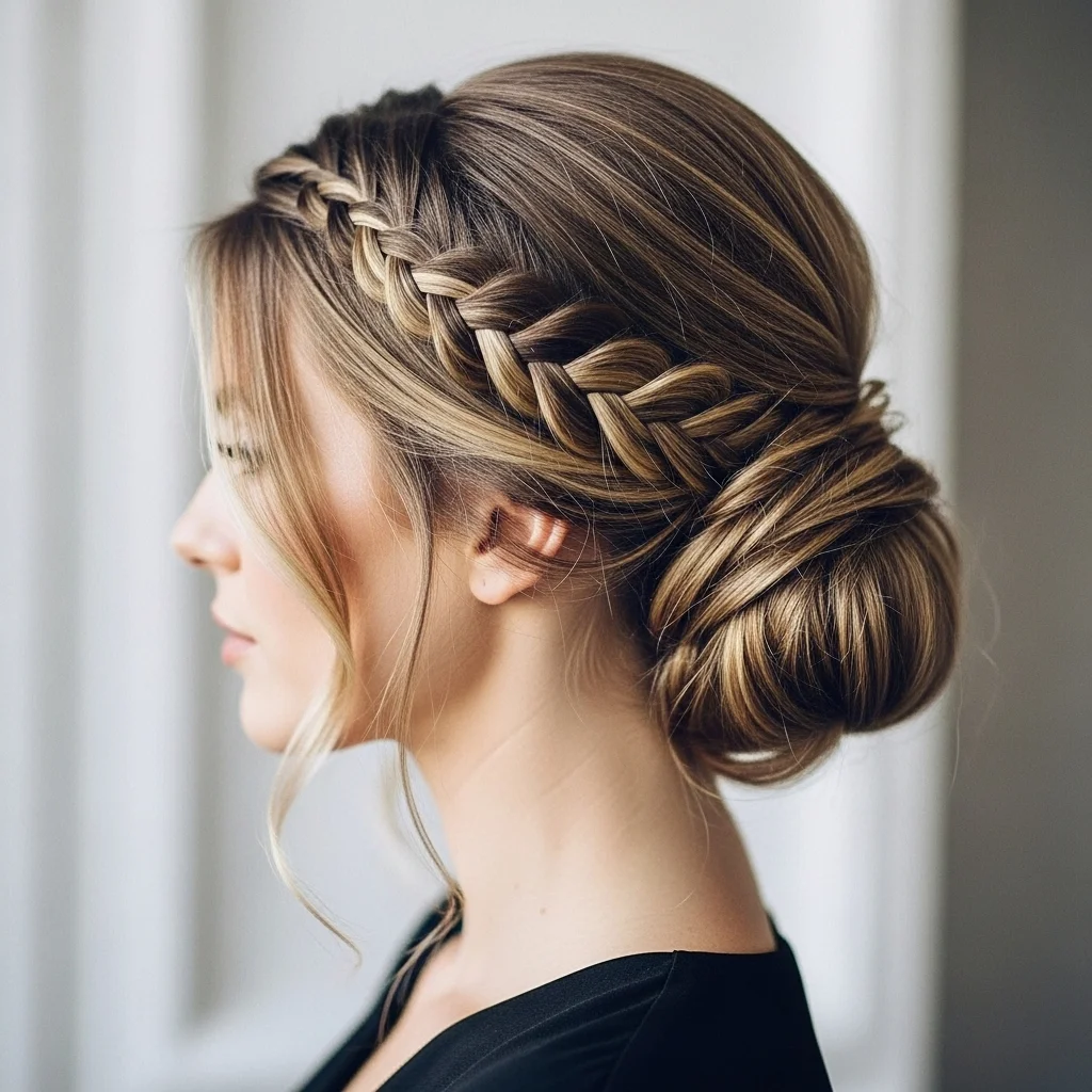 accent braid updo