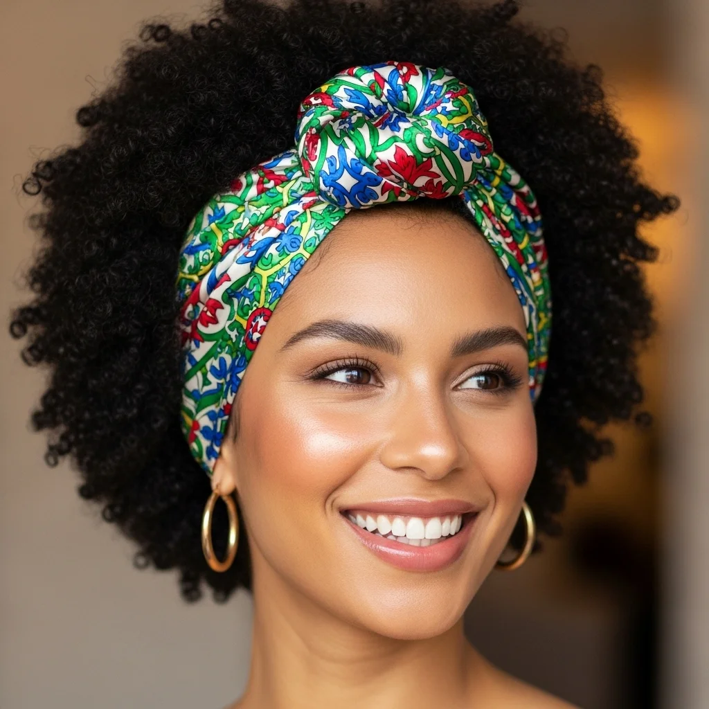 accessorized afro