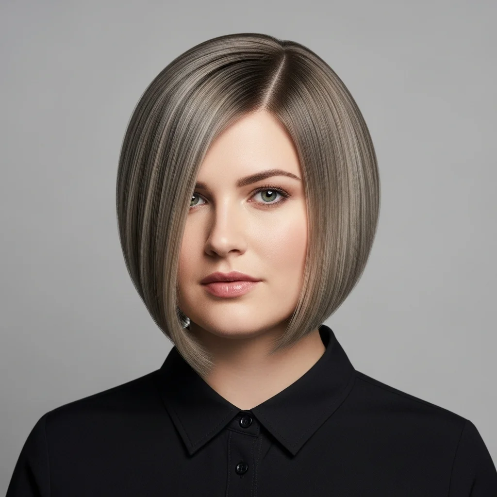 23 Stunning Hairstyles for Round Faces You'll Love! 23 angled bob