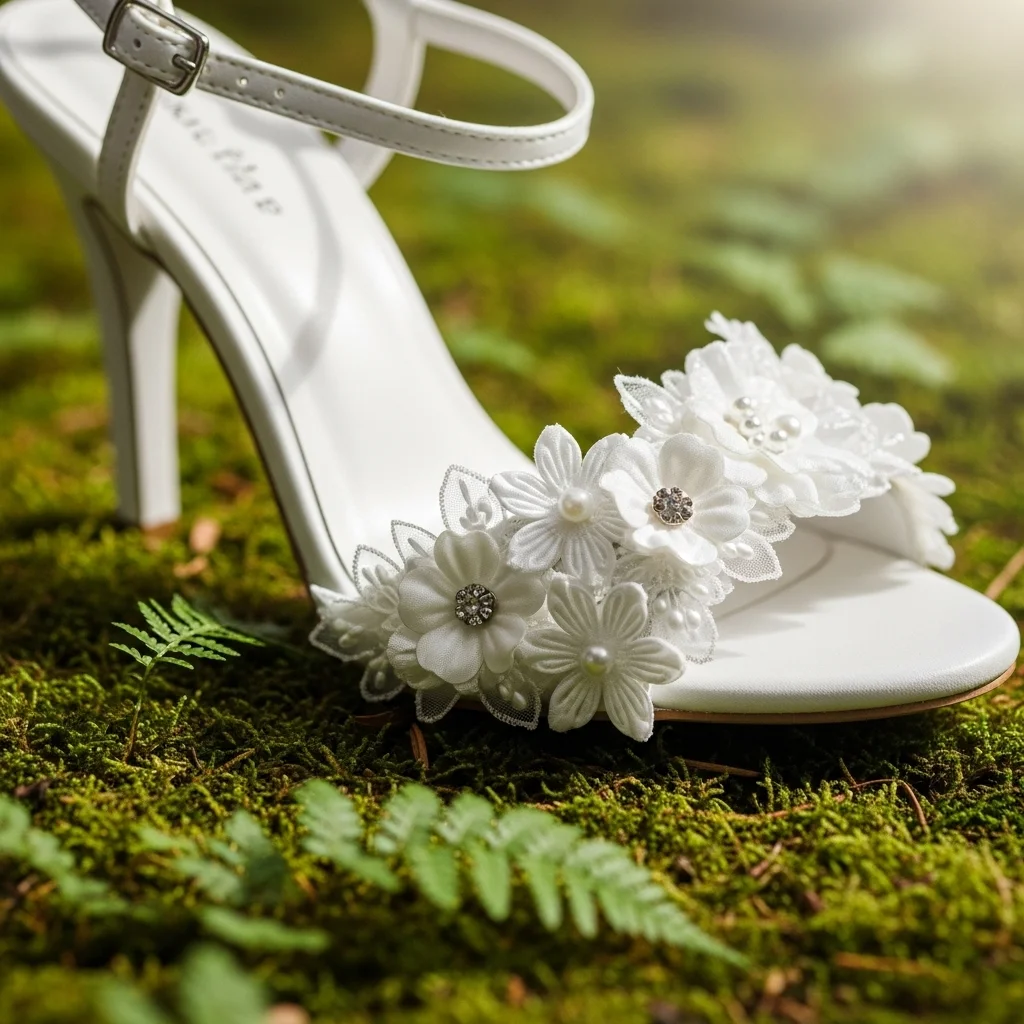 Step into Forever: Top 23 Wedding Shoe Sandals for Your Big Day 17 artistic floral appliqu stiletto