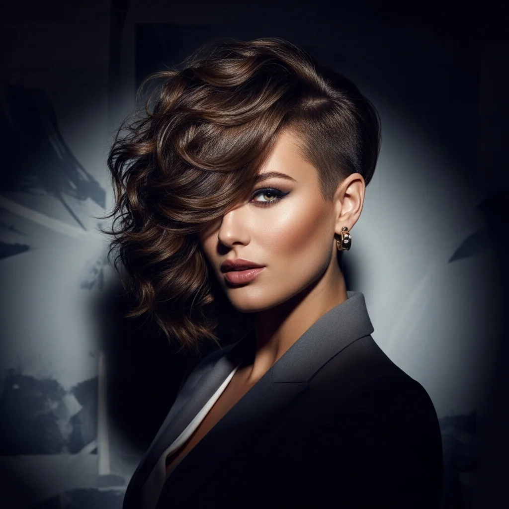 asymmetrical bob with layers