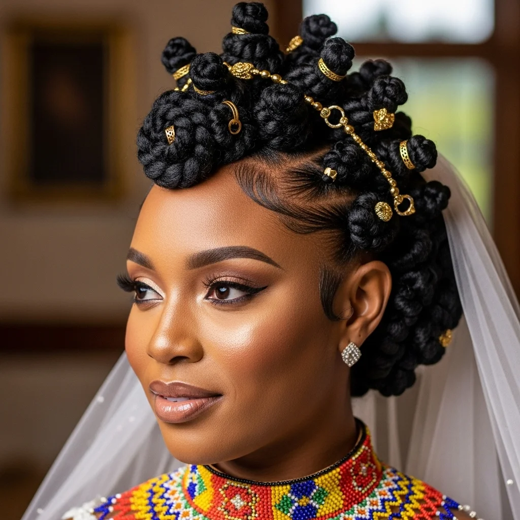 bantu knots updo