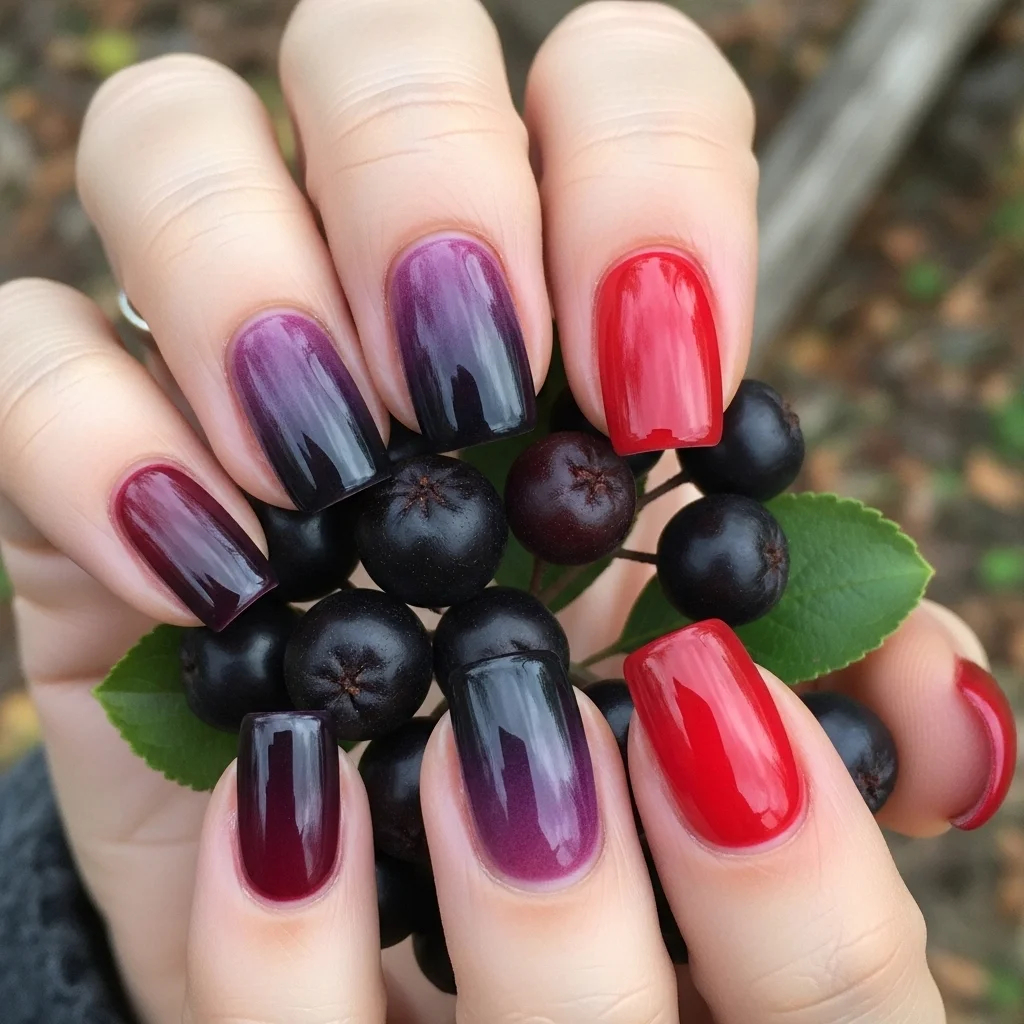 berry ombre fade