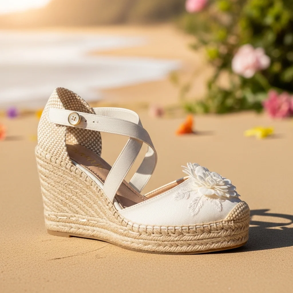 Step into Forever: Top 17 Ivory Wedding Shoes for Your Dream Day 8 boho ivory espadrille wedge
