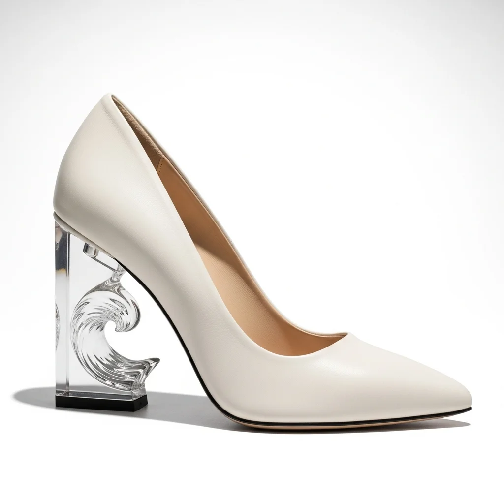 Step into Forever: Top 17 Ivory Wedding Shoes for Your Dream Day 14 bold ivory sculptural heel