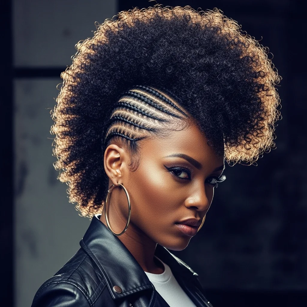 bold mohican frohawk