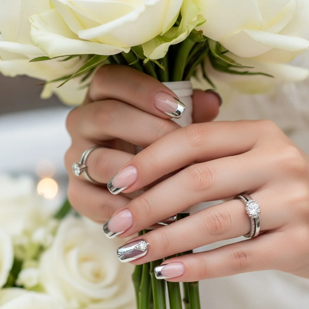 Top 19 Dazzling Western Wedding Nails Ideas for the Modern Bride 19 bolo tie silver tips