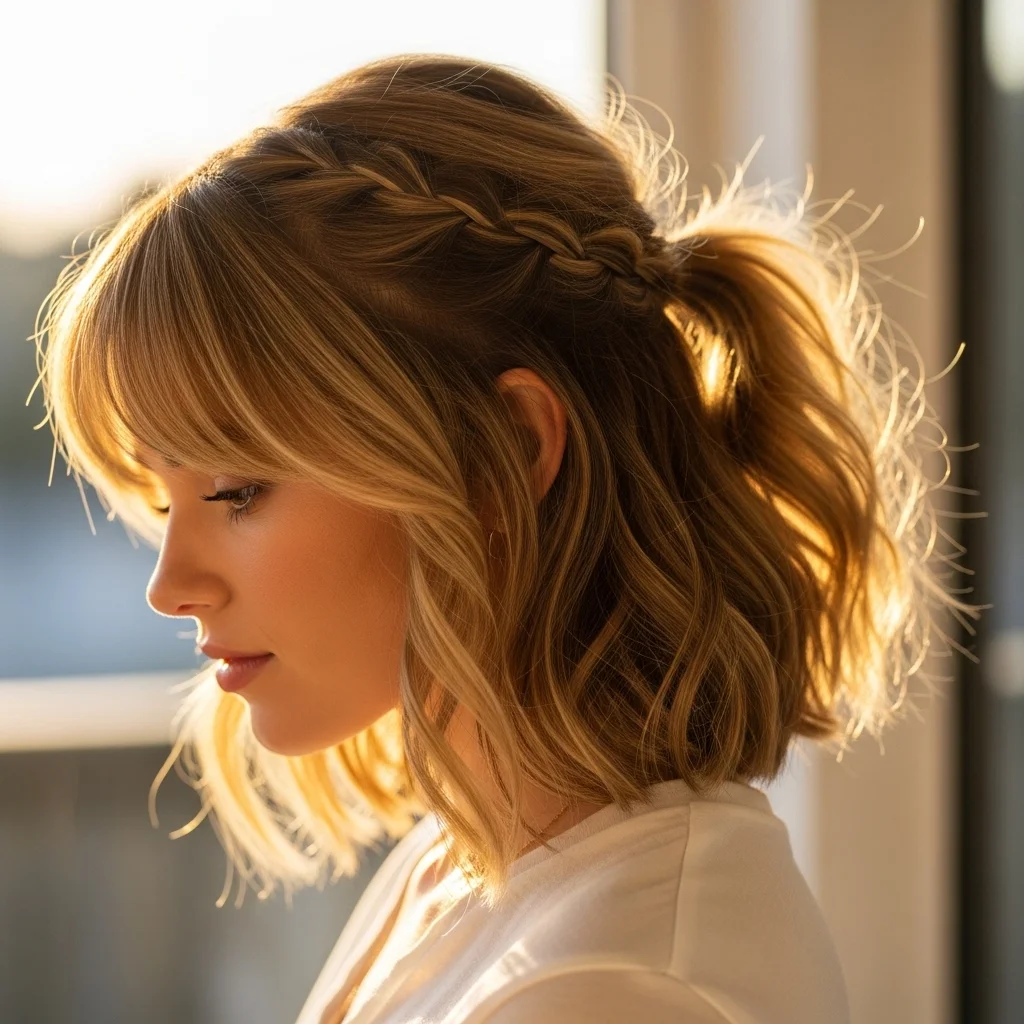 Beyond Basic: 19 Braided Ponytail Styles That Will Transform Your Look 18 braided bangs into ponytail