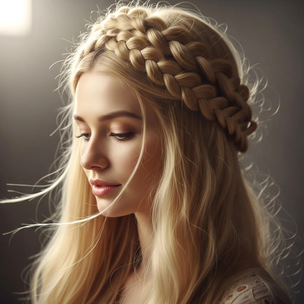 braided crown milkmaid braid