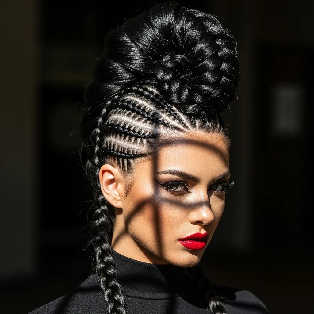 braided mohawk updo