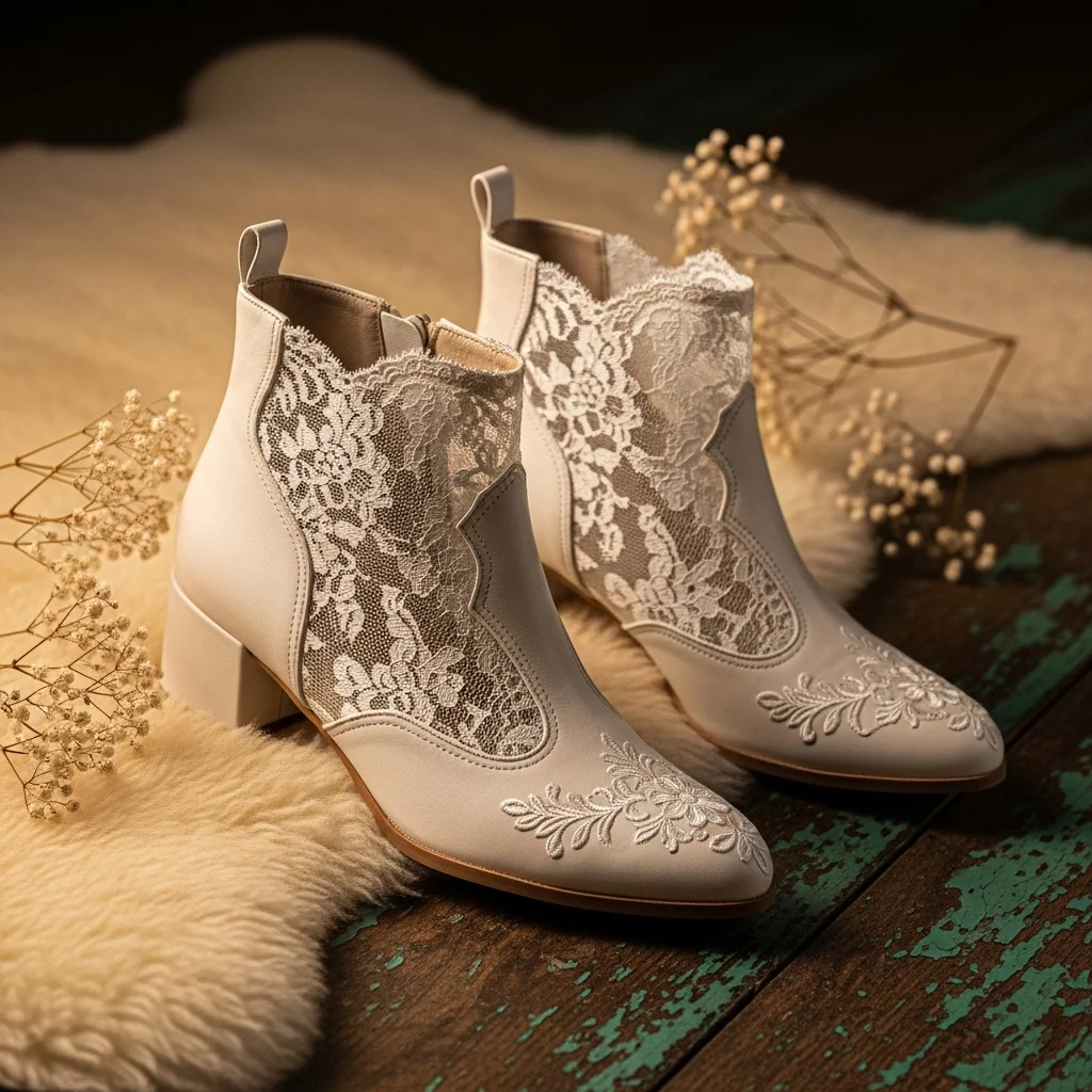 Walk Down the Aisle in Bliss: Top 19 Comfortable Wedding Shoes for Your Big Day! 14 bridal boots low heel flat