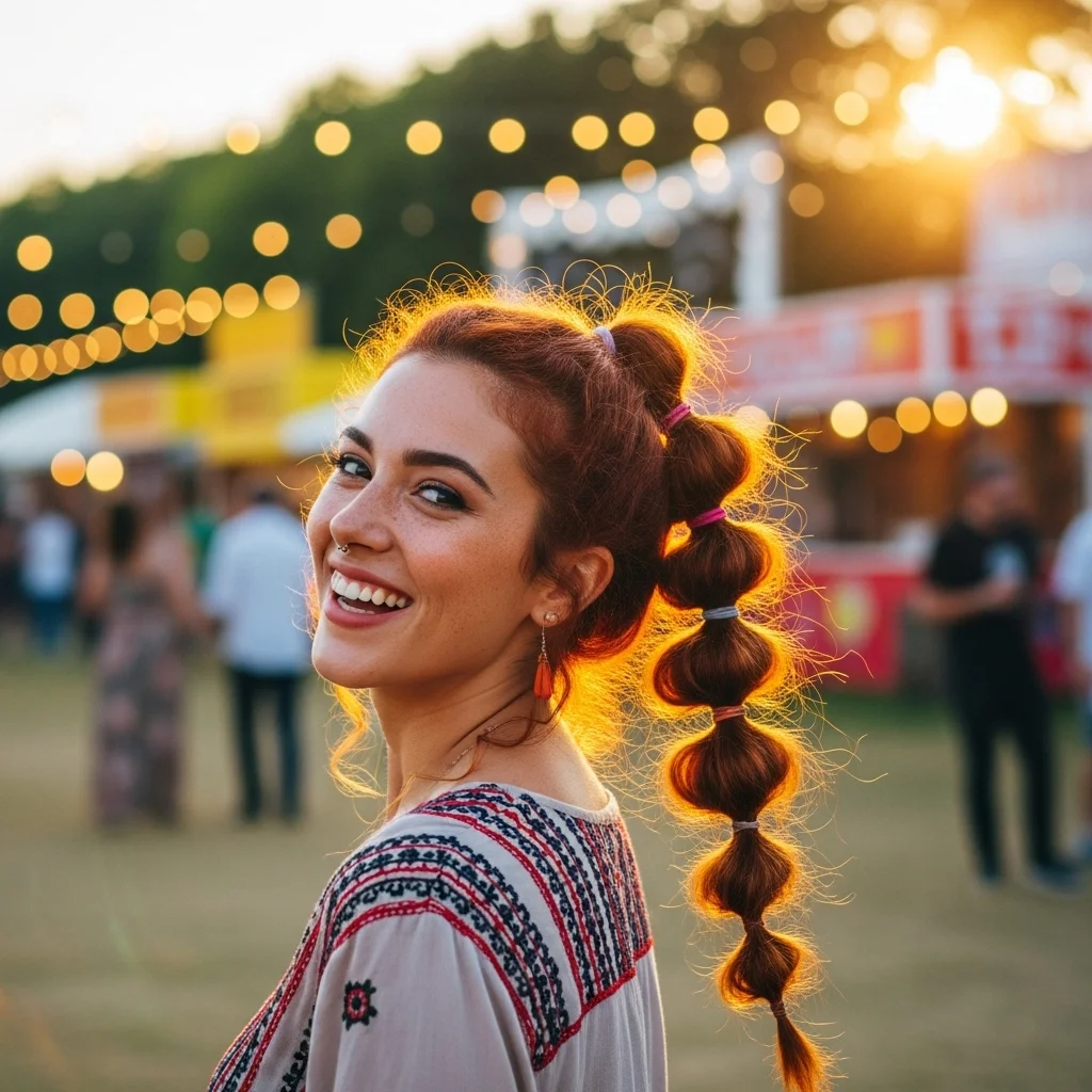 21 Effortless Curly Hairstyles You Need to Try Today! 15 bubble braids