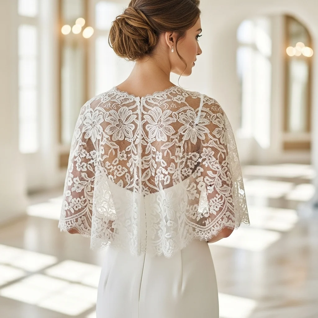 capelet lace detail