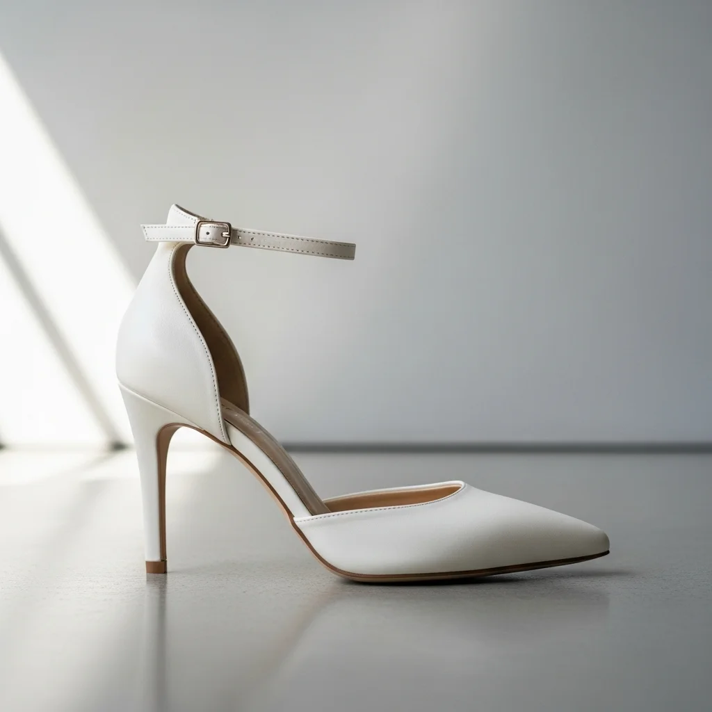Step into Forever: Top 17 Ivory Wedding Shoes for Your Dream Day 6 chic ivory ankle strap heel
