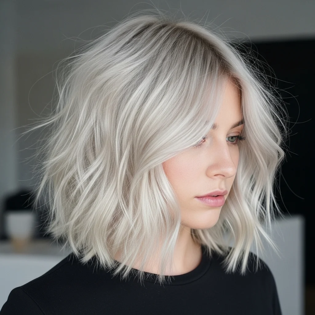 choppy lob long bob