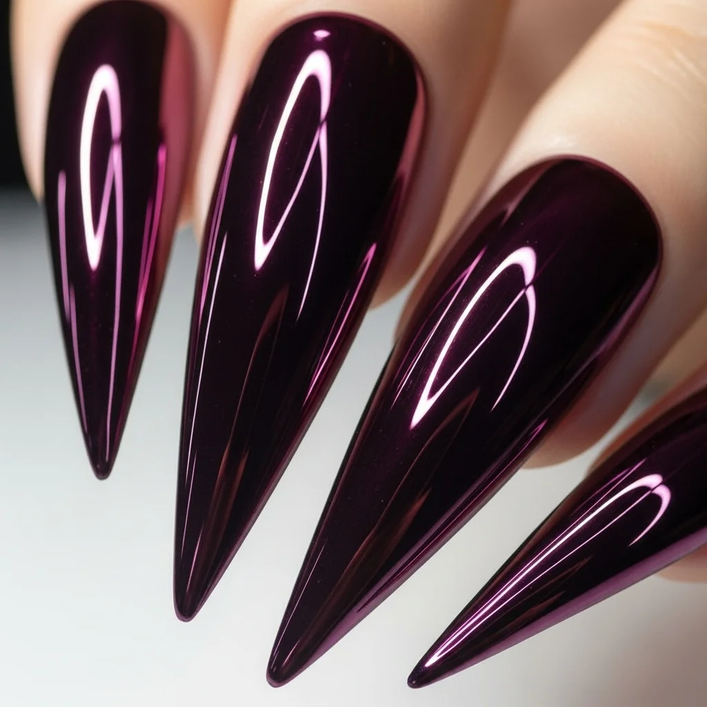 chrome burgundy finish