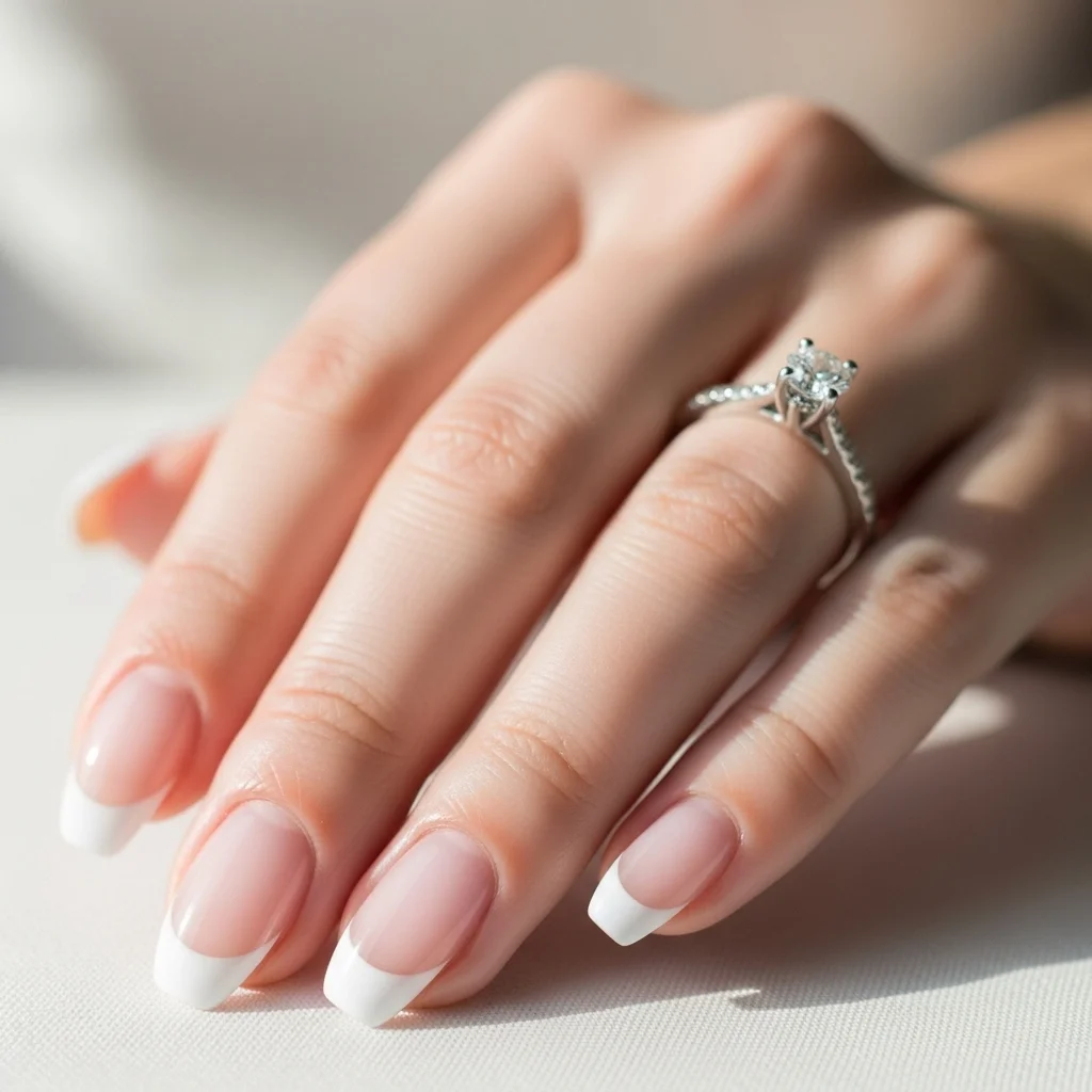 The Top 15 Acrylic Almond Nails for Bride To Enhance looks 2 classic french tip
